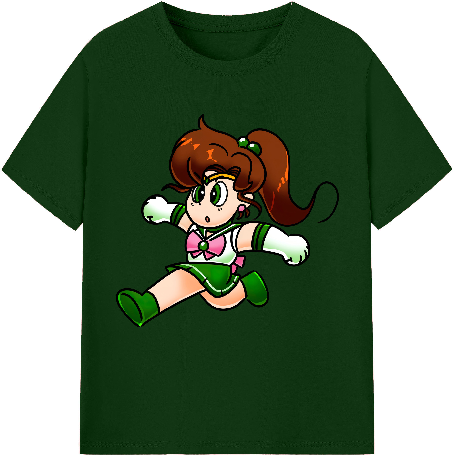（画像用） 美少女戦士セーラームーン 木野 まこと きの まこと Sailor Moon Kino Makoto （セーラージュピター；Sailor Jupiter） 綿100％半袖Tシャツ（フロントプリント）
